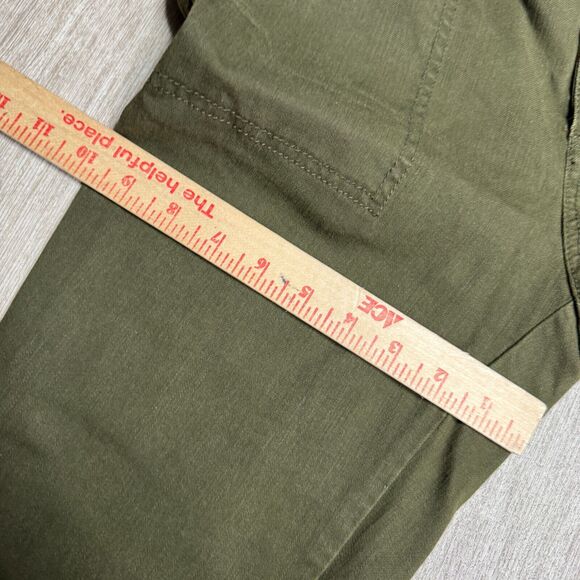 Ann Taylor Loft Pants Size 4T NEW Army Green Button Fly Skinny Stretch Denim - Picture 8 of 9